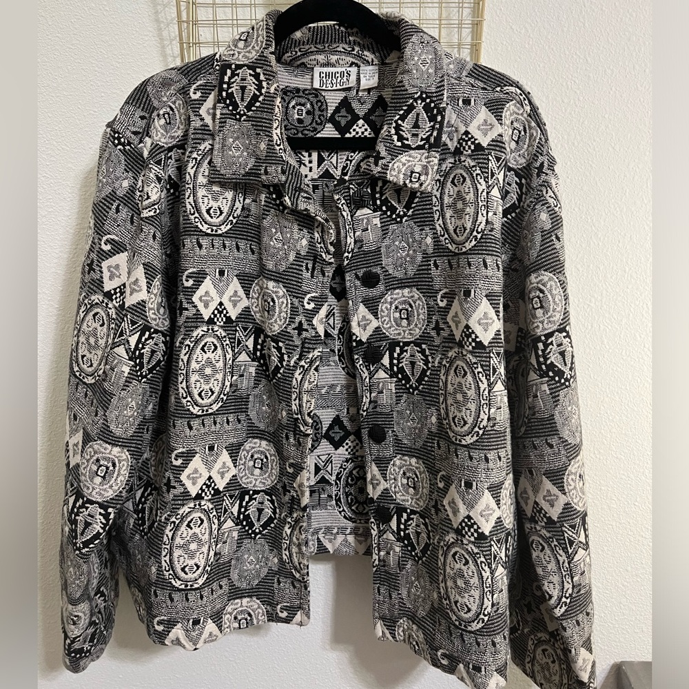 Tribal Pattern Chinos Design Jacket - image 1
